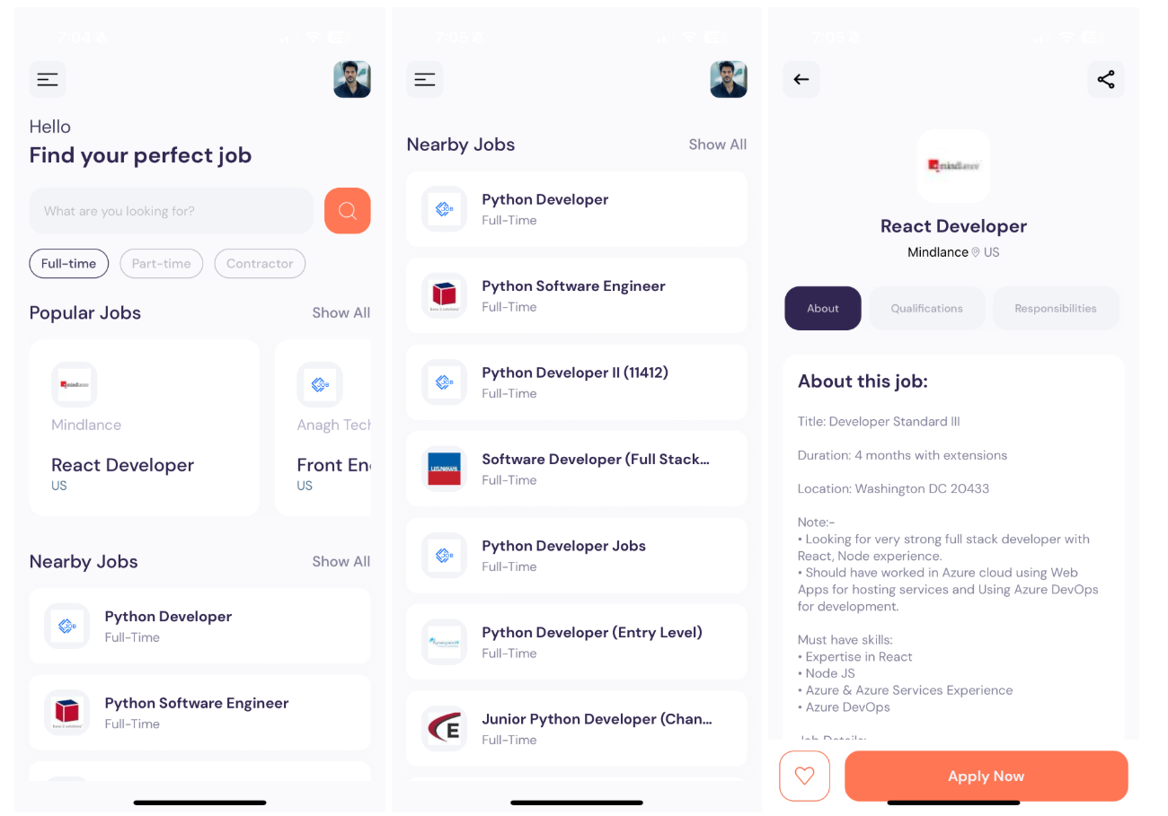 FINDJOB Mobile application